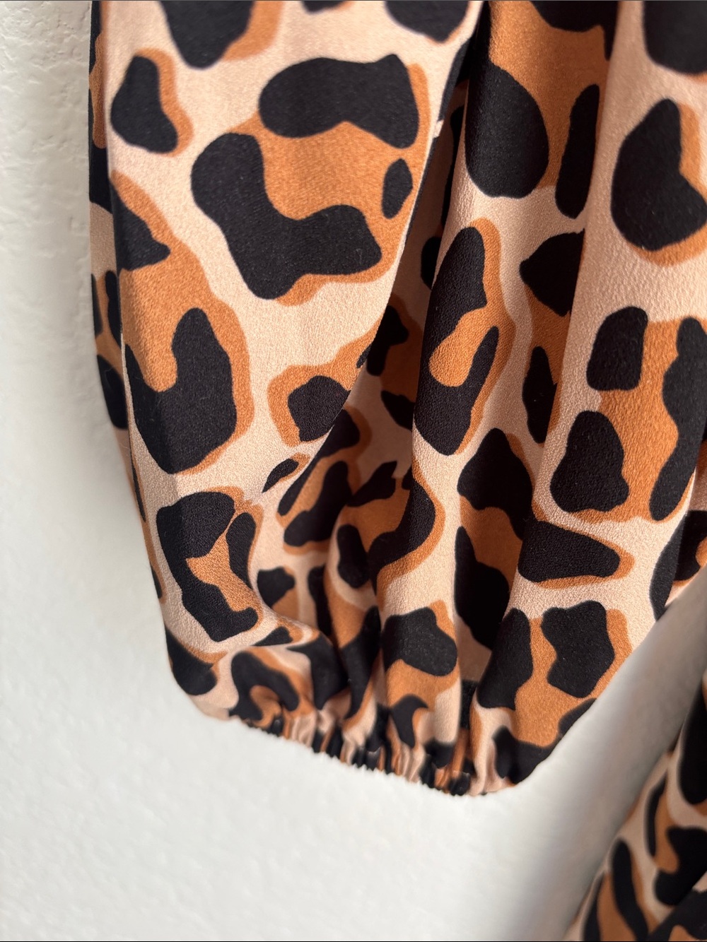 kate spade Leopard-Print Midi Wrap Dress - Tan & Black - Picture 4 of 7
